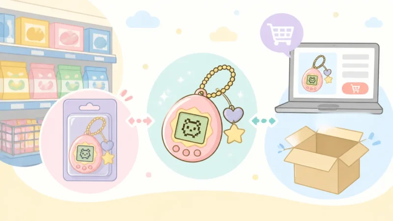 たまごっちカスタムキーリングはどこで売ってる？販売店と通販を紹介